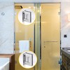 NovaNectar Brass Glass Door Hinge,90 Degree Heavy Duty Short Back