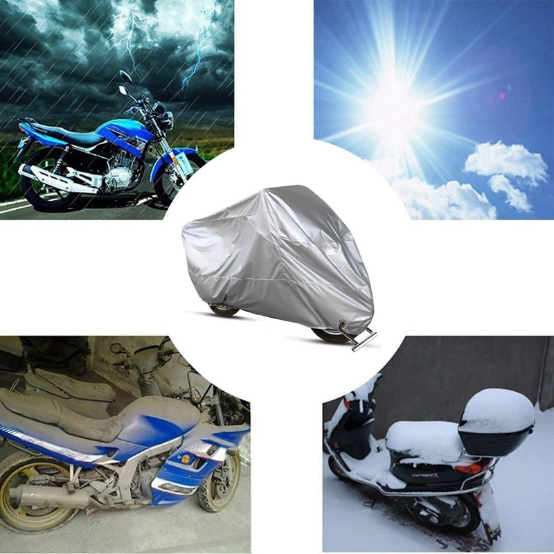 ANFTOP Waterproof Motorcycle Cover XL Winterproof Motorcycle Tarpaulin with Heavy