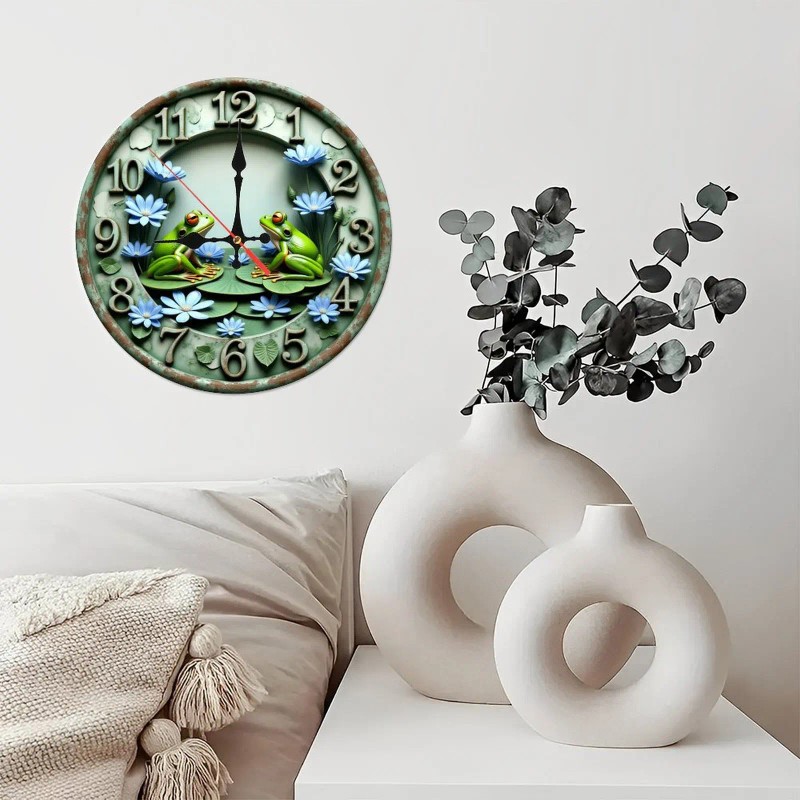 Emotional Connection 25x25cm Wooden Clock Functional and Meaningfulsheet size: 25*25cm/9.843*9.843inch,
