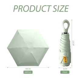 USHXVG 1Pc Mini Folding Umbrella, Uv Protection Outdoor Portable Parasol, Lightweight Parasol, Pocket Umbrella