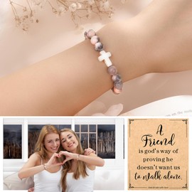 Paderast Christian Gifts for Women, Religious Cross Bracelet Gifts for for Mom/Daughter/Friend/Sister/Grandma
