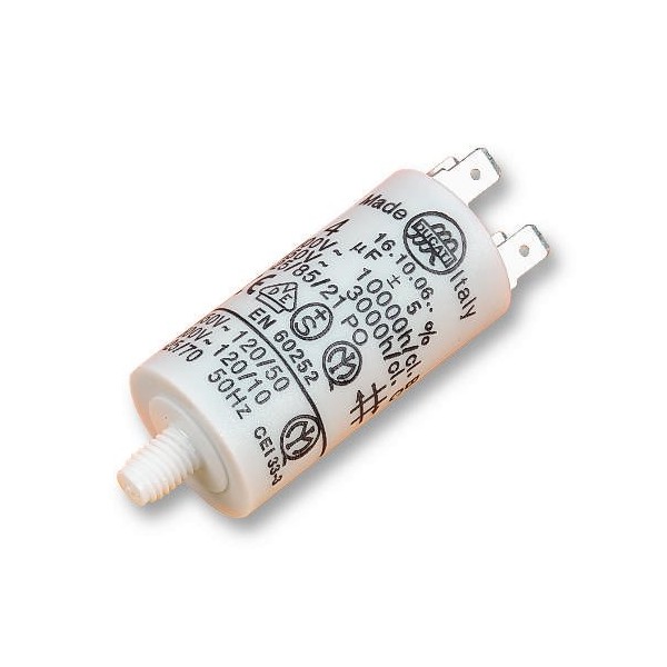 Capacitor, 40UF, 450VAC, TAB, Motor Running Capacitors, Pack of 1,