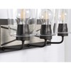 Progress Lighting Briarwood Collection 3-Light Clear Glass Coastal Bath Vanity