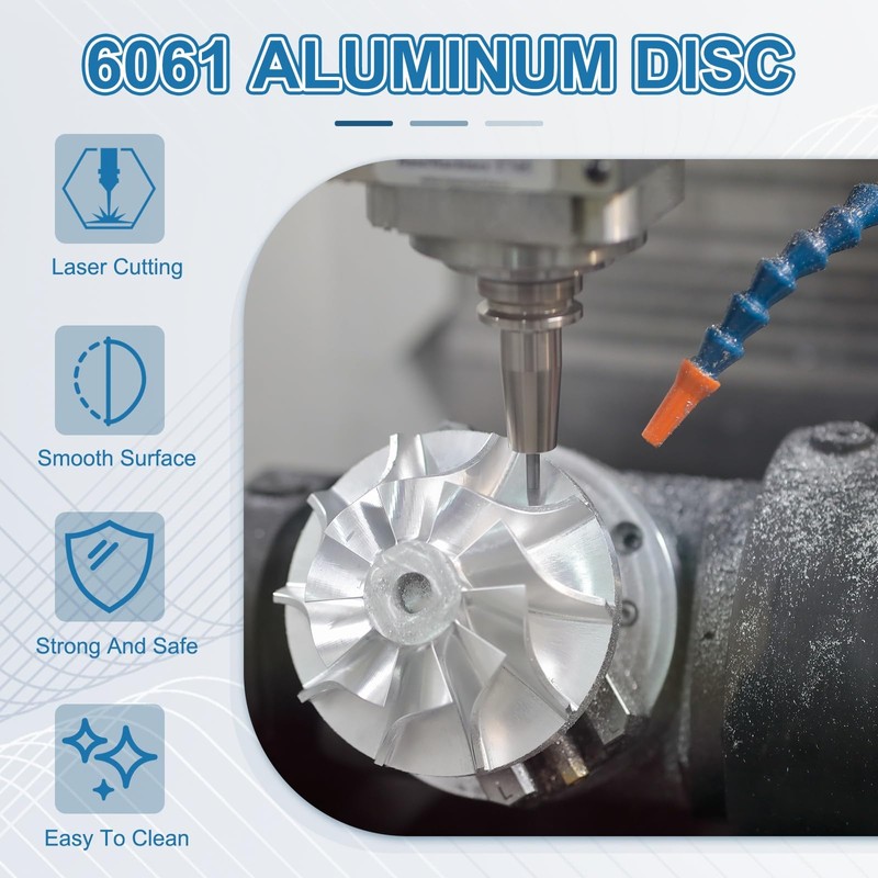 PATIKIL 6061 Aluminum Disc 1pc 3.9x1/2" Round Flat Plain Aluminum