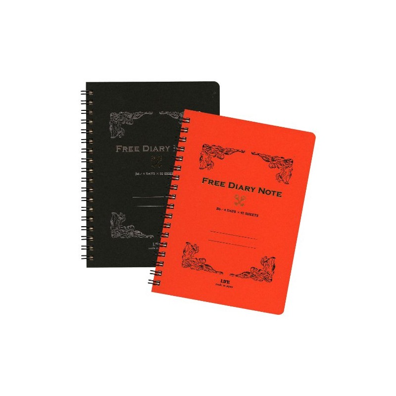 Life Notebook Free Diary B6 Black D1530