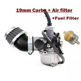 TDR 19mm Carby Carburetor Air Filter Fuel Filter Kit Dirt Pit Trail Bike ATV Quad Go Kart Buggy Parts 50cc 70cc 90cc 110cc 125cc 4 Stroke Engine 34mm 48mm