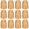 Berlune 12 Pcs Bulk Raffia Hula Skirts for Adults Hawaiian