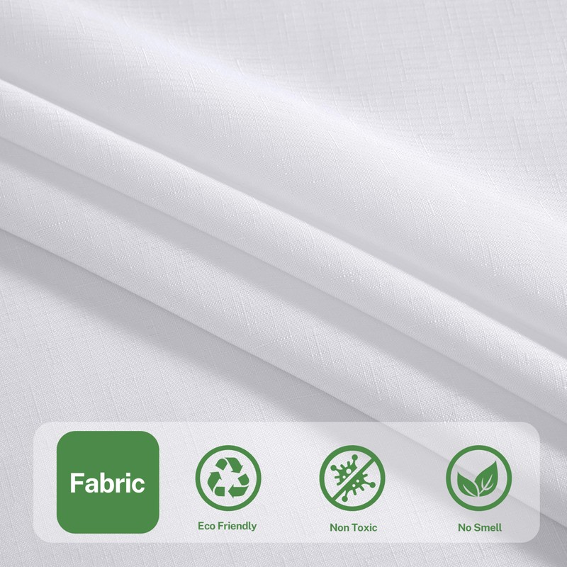 Lameirose 3 in 1 Shower Curtain Set, 72x84 White Shower