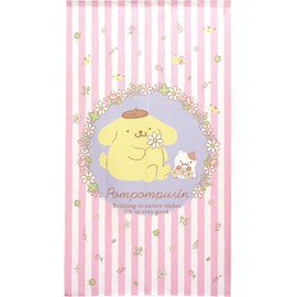 Noren Workshop 91934 Noren Pompom Pudding, Tapestry Width 33.5 x Length 59.1 inches (85 x 150 cm), Natural Pink