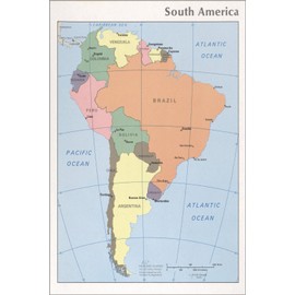 24"x36" Gallery Poster, cia map of south america 1976