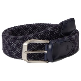 Johnston & Murphy Men's Jameson Stretch Knit Belt, Navy/Charcoal, 42