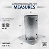 DOJA Barcelona Round Post Holder, 81mm x 150mm x 150mm,