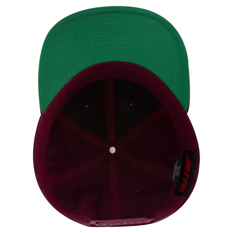 Joe's USA Koloa Surf Thruster Patch Logo Solid Snapback Hat-Maroon