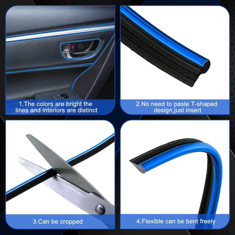 25 Pack Interior Car Accessories, 32 Feet Car Interior Moulding