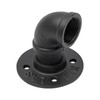 DYNAMI 14Ft Pipe Stair Handrail,Wall Mount Black Galvanized Industrial Iron
