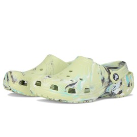 Crocs Classic Marbled Tie-Dye Clog (Little Big Kid), Frothy Green/Multi, 11 US Unisex