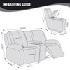 KinCam Loveseat Recliner Covers with Middle Console Slipcover, Recliner Sofa
