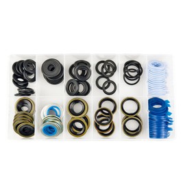 100 PCS 12 Types Oil Drain Plug Gasket,Rubber Oil Drain Plug Gasket Assortment Kit Replacement for 097-021, 097-025, 097-035, 55196309, 097-116, 097-119, 097-115, 097-139, 097-146 M12 M14