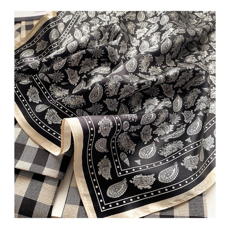 MEISEE Mulberry Silk Scarfs Women Small Square Scarf 21" x