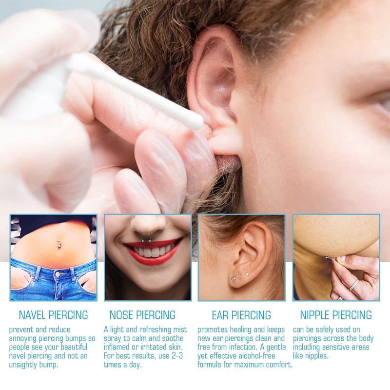 Gentle Sterile Saline for Ear – Soothing Aftercare Mist, Hypoallergenic
