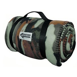 BW Fleece Blanket Polar Fleece Outdoor Camping German Army Camo (Woodland)