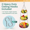 Home Intuition 3-Tier Hanging Fruit Produce Basket Heavy Duty Wire