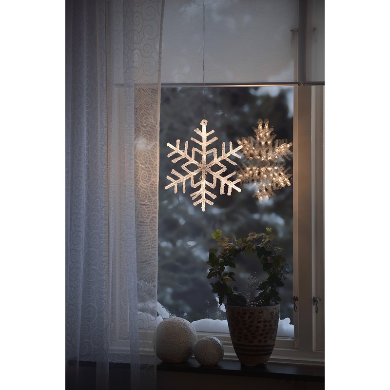 Konstsmide 4446-103 LED Snowflake Hanging Silhouette/For Indoors (IP44) / 36