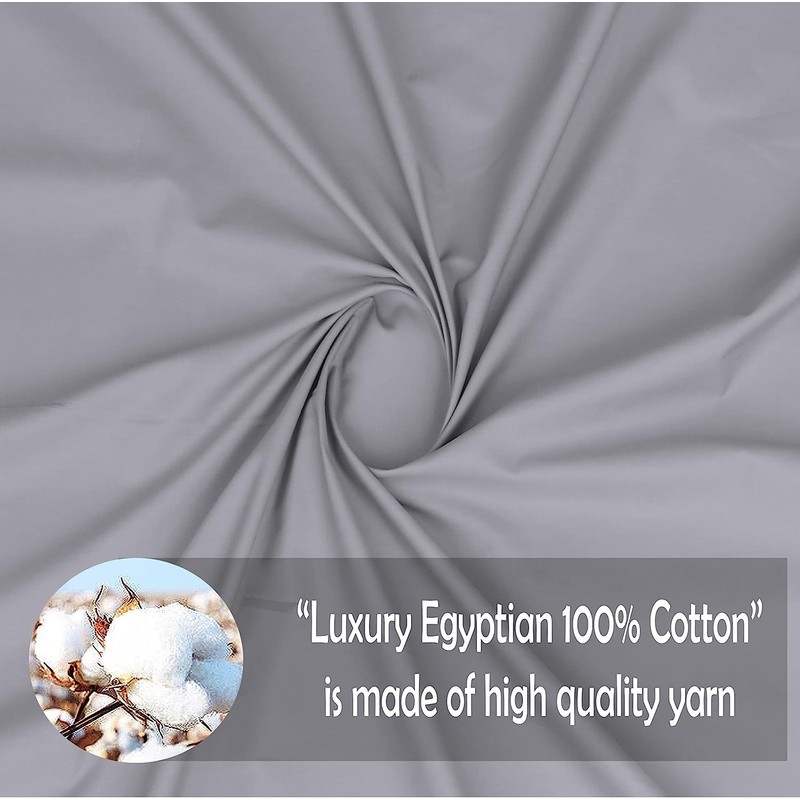APEX FURNISHINGS Silver Grey Fitted Sheets King Size Easy Care