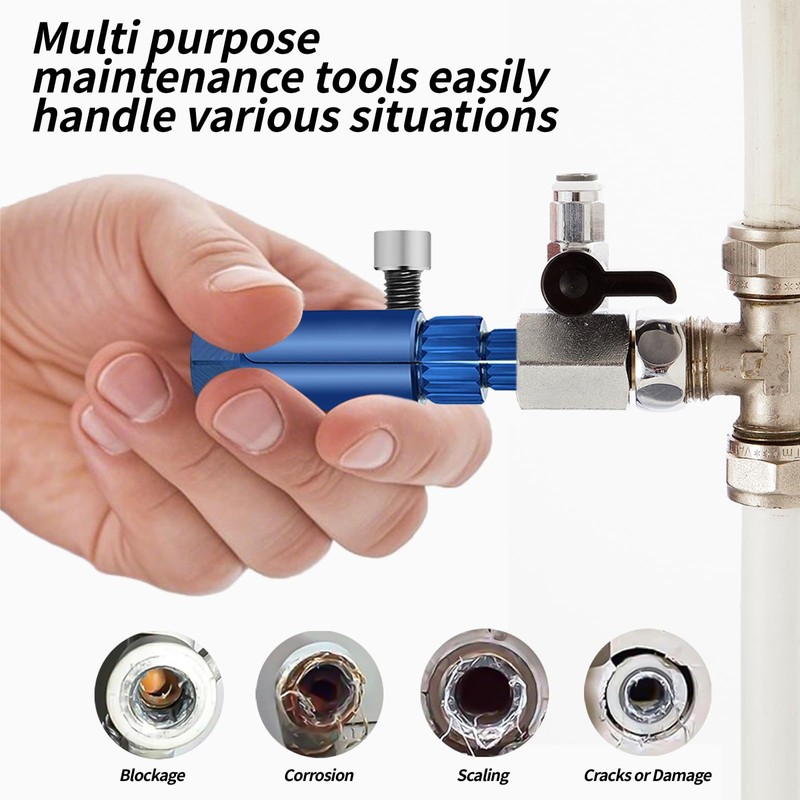 2PCS Broken Pipe Extractor Tool, Stripped Screw Extractor, Broken Faucet