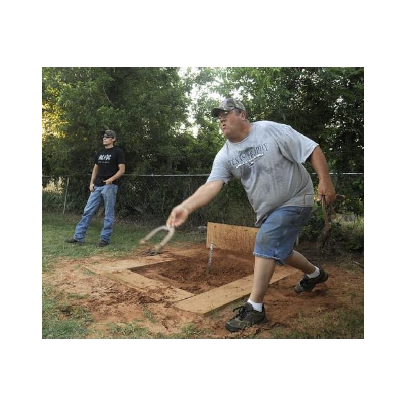 Steel Horseshoe Stakes (One Pair)- 1" Diameter x 30" Long,