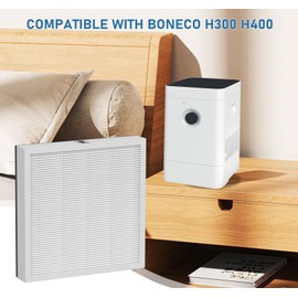 2 Pack AH300 True HEPA Air Filter Replacement Compatible with BONECO H300 H400 Hybrid Humidifier and Air Cleaner Purifier Filter