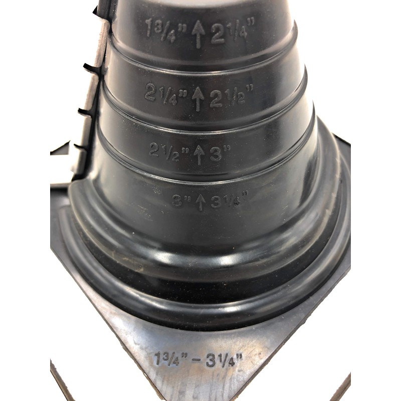 Dektite Metal Roof Pipe Flashing Boots Kit - Comes with