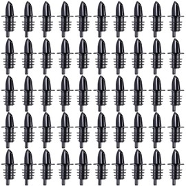 100 Packs Liquor Bottle Pourers Flow Pourers Plastic Spouts Black Bottle Pourers for Bars Clubs Pubs Restaurants Coffee Shops and Home