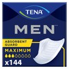 TENA Incontinence Guards for Men, Maximum Absorbency, Solid Pattern, 144