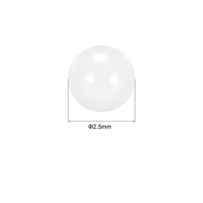 sourcing map 2.5mm Ceramic Bearing Balls, ZrO2 Zirconium Oxide Ball