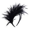 Lystaii 1920s Feathers Fascinator Headband 50s Prom Queen Headpiece for