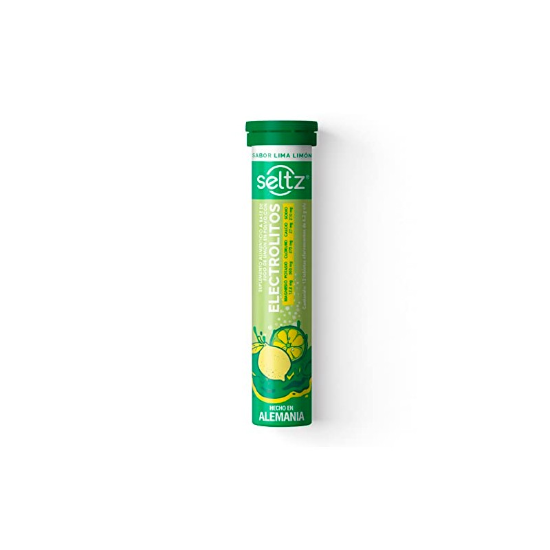 SELTZ Kit Electrolitos Tableta Efervescente, Sabores lima limón más naranja,