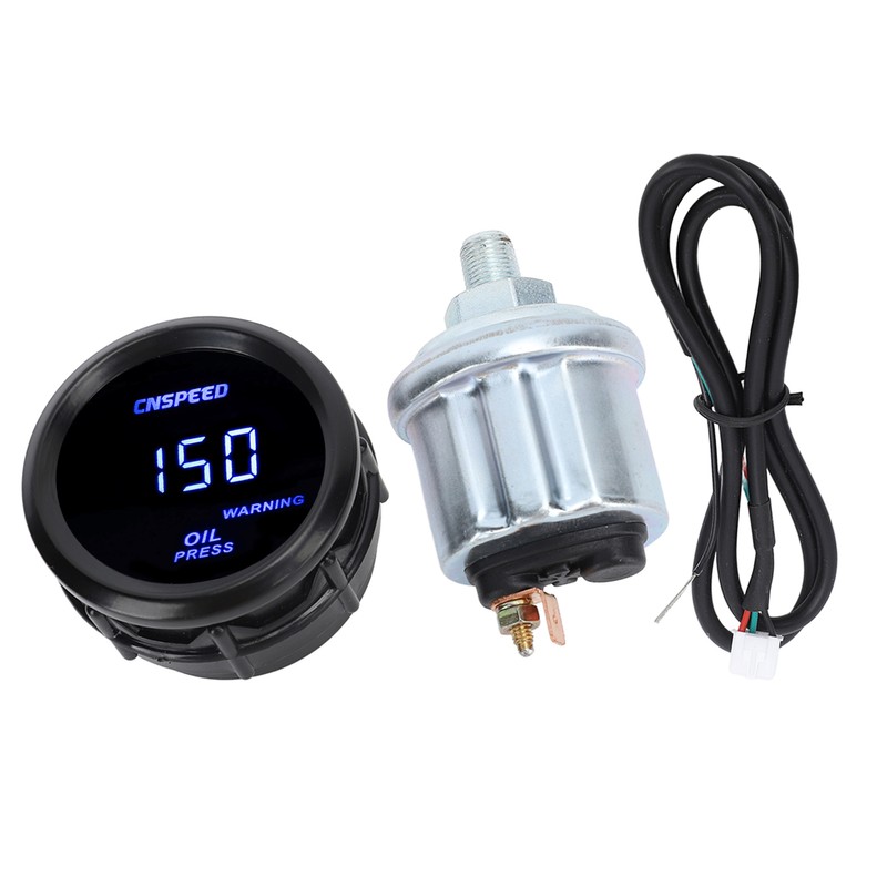 52mm Digital Oil Pressure Gauge Oil Press Meter with Blue