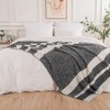 NEXHOME PRO Stripe Cozy Blanket Twin, Knit Fuzzy Throw Blanket