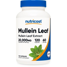 Nutricost Mullein Leaf Extract (20,000mg Equivalent) 120 Capsules - 60 Servings