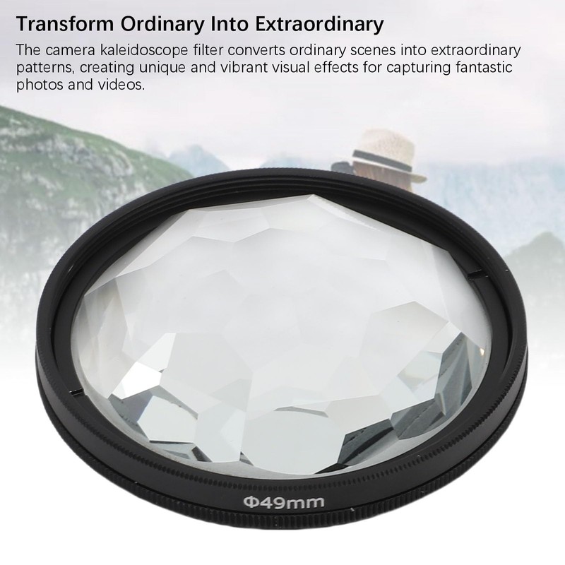 XUMIUZIY 49MM Kaleidoscope Filter, Kaleidoscope Prism Lens Filter MRC Coated