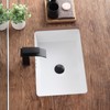 KDKSC 20 Inch Undermount Bathroom Sink Rectangular Undermount Sink White