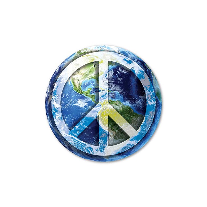 Magnet America Peace Sign On Earth Magnet is 4.75" x