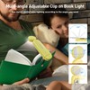VAVOFO USB Rechargeable Book Light, Blue Light Blocking, Amber Clip-On