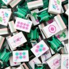 Mahjong Emerald Acrylic Mahjong Tiles American Mahjong 4-layer Engraved American