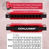 CONJURER CONJURER Blues Harmonica for Kids Adult Beginners 10 Hole