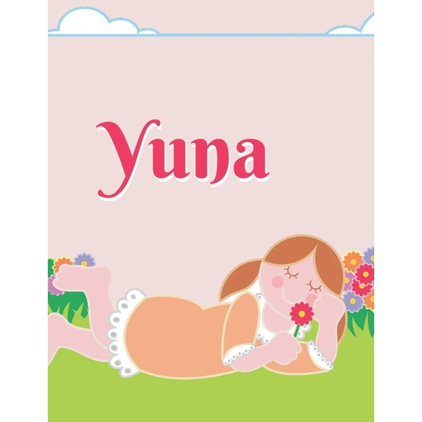 Yuna Personalized Sketchbook Journal Notebook: A sketchbook, daily diary, composition