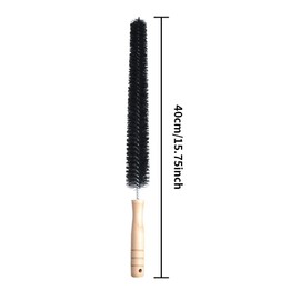 2Pcs Radiator Brush, Dryer Lint Brush Vent Cleaner, 16 inch Long Flexible Refrigerator Coil Soft Bristile Brush with Wooden Handle, Laundry Room and Washer Dryer Organizers