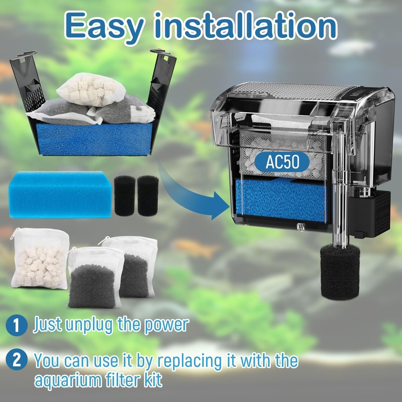 Aquarium Media Maintenance Kit Replacement for Fluval AC50 Power Filter,