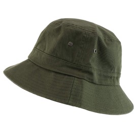 Trendy Apparel Shop Oversize XXL - XXXL Short Brim Outdoor Bucket Hat, Olive, X-Large-XX-Large